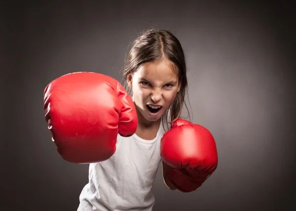 Boxeador niña —  Fotos de Stock