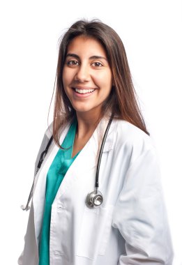 médico joven y feliz