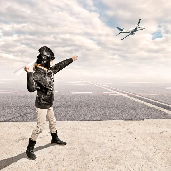 Little aviator — Stock Photo, Image