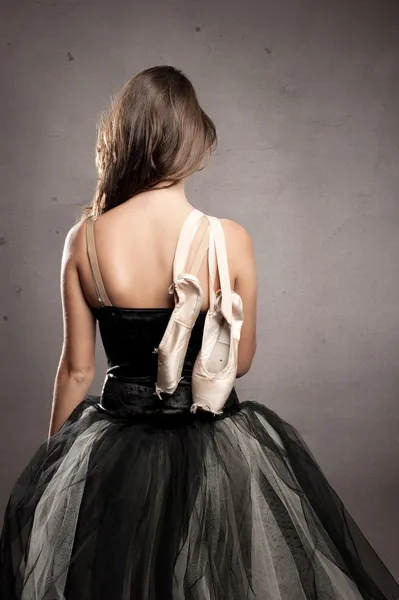 Attractive ballerina with one's back turned — Stock Photo, Image