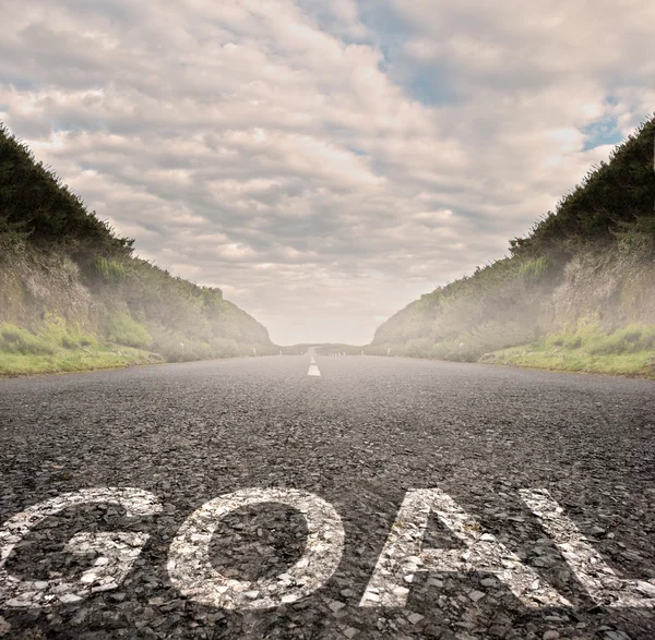Goal painted on asphalt — Stock Photo, Image