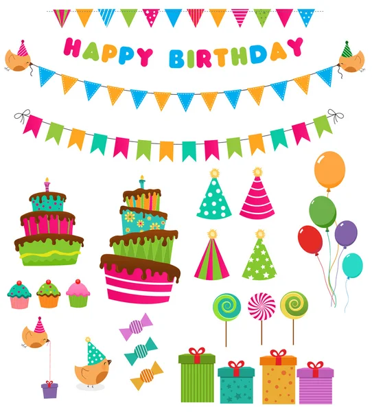 Birthday Set — Stock Vector