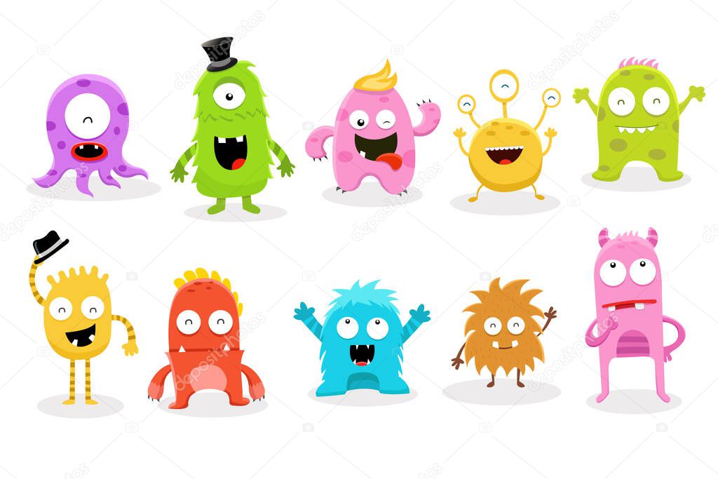 Collection Of Cartoon Monster Characters