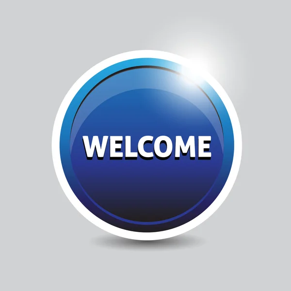 Welcome button — Stock Vector