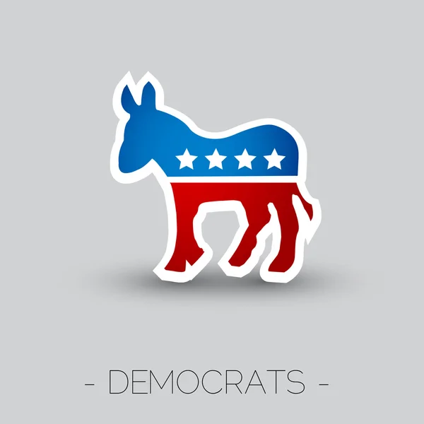 ABD'de Demokrat Parti sembol — Stok Vektör