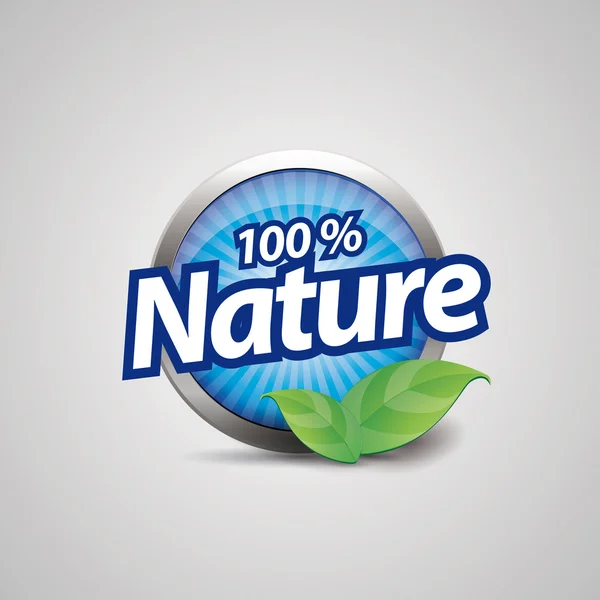 Natureza botão azul —  Vetores de Stock