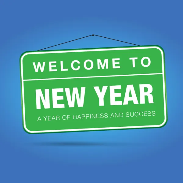 Bem-vindo ao ano novo — Vetor de Stock
