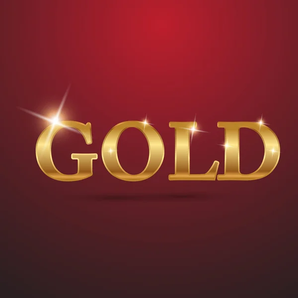 Ouro sobre fundo vermelho — Vetor de Stock
