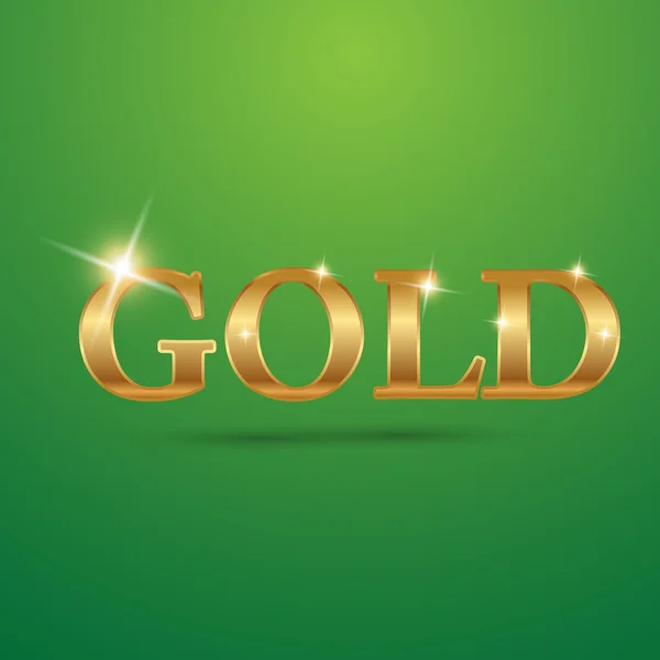 Oro su sfondo verde — Vettoriale Stock
