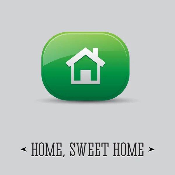 3D-vector huis pictogram. Home, sweet home — Stockvector