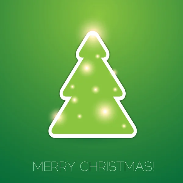 Boldog karácsonyfa — Stock Vector
