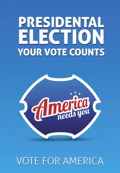 Президентские выборы - голосование за Америку — стоковый вектор