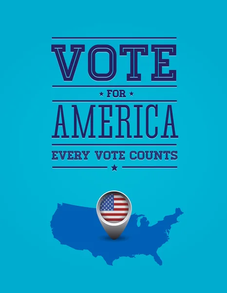 アメリカのポスターへの投票 — ストックベクタ