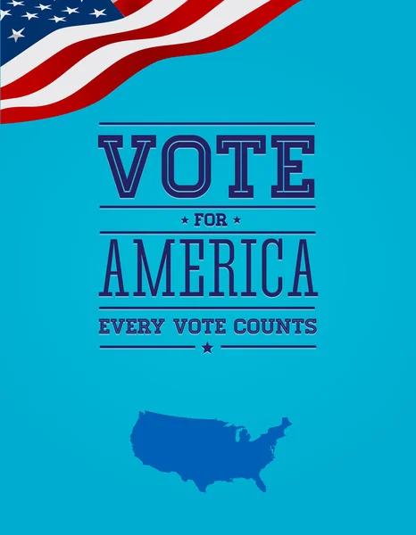 Rösta på Amerika affisch — Stock vektor