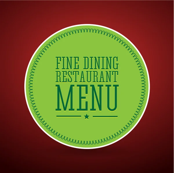 Fine dining restaurant menu label — Stock Vector