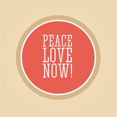 Peace Love now! clipart