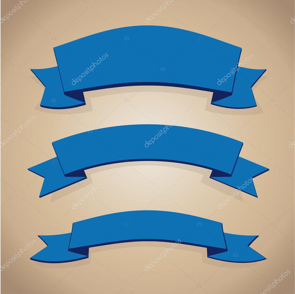 Blue ribbon set Stock Vector Image by ©Grounder 13284393