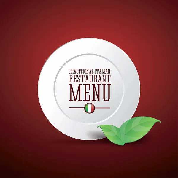 Menu ristorante tradizionale italiano — Vettoriale Stock