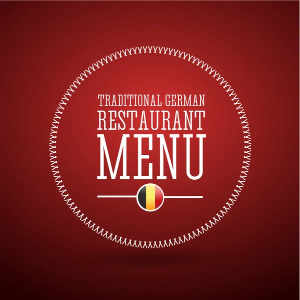 Traditionele Duitse restaurant menu — Stockvector