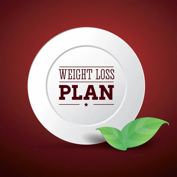 Perda de peso plano dieta — Vetor de Stock