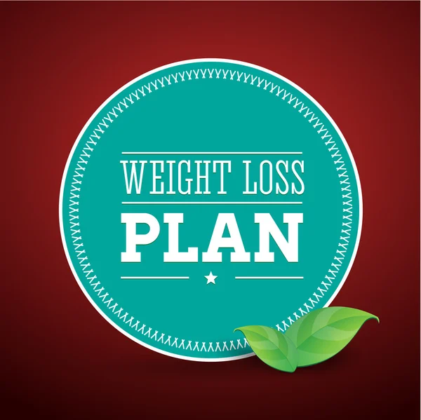 Weight loss plan diet — Stock Vector