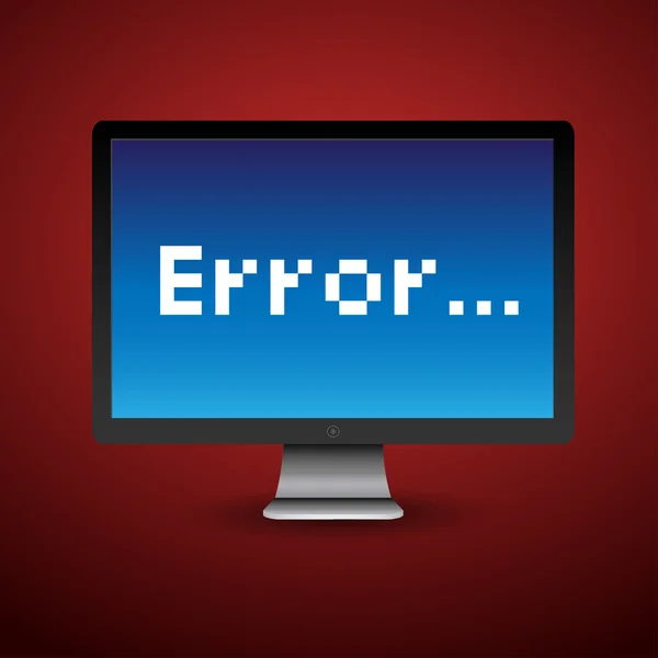 Error message on pc screen — Stock Vector