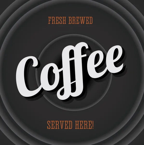 Vintage metal sign - Fresh brewed coffee — Stock Vector