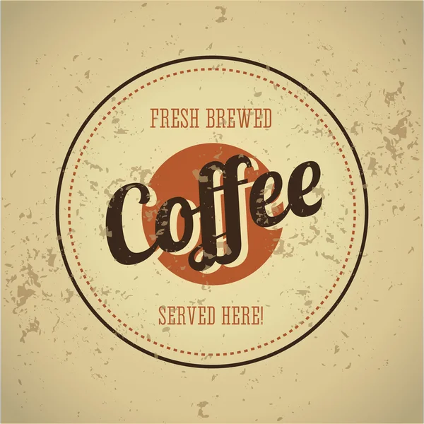 Vintage metal sign - Fresh brewed coffee — Stock Vector