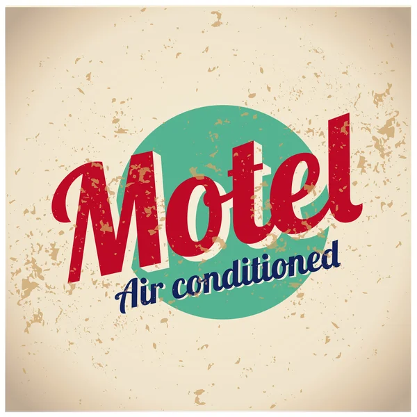 Panneau vintage Motel - Climatisé — Image vectorielle