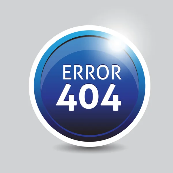 Error 404 button — Stock Vector