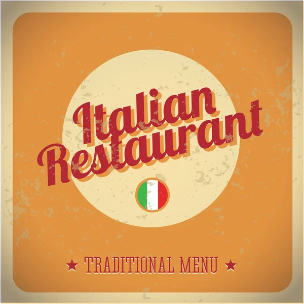 ป้ายวินเทจ ร้านอาหารอิตาเลียน เวกเตอร์ EPS 10 — ภาพเวกเตอร์สต็อก