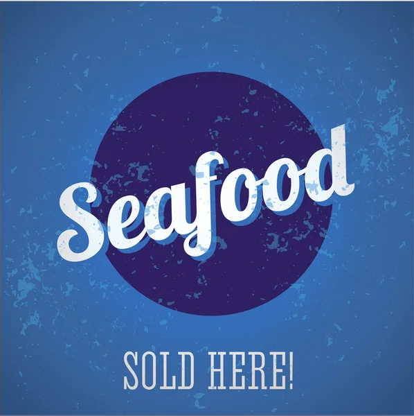 Seafood impressão do vintage — Vetor de Stock