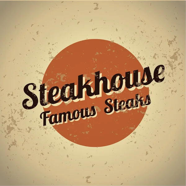 Plaque métal vintage Steakhouse — Image vectorielle