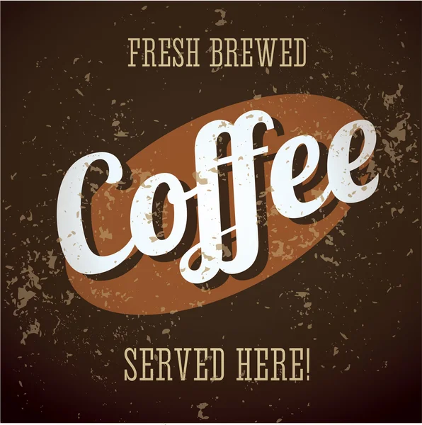 Vintage metal sign - Fresh Brewed Coffee - Vector — Stock Vector