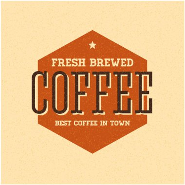 Typography ile Retro Vintage Kahve Arkaplanı