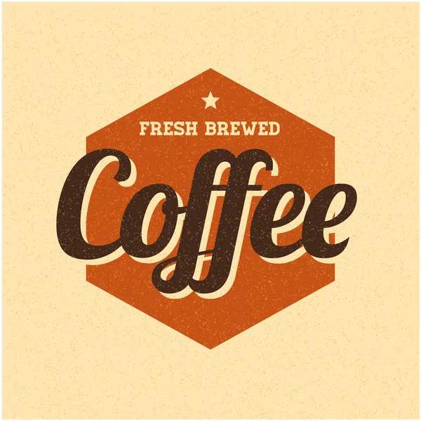 Fundo de café vintage retro com tipografia — Vetor de Stock