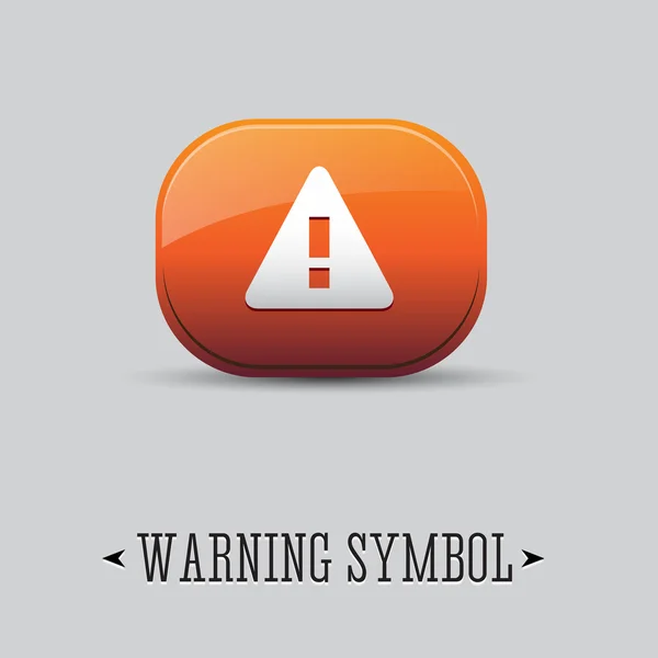 Figyelmeztetés narancssárga gombot — Stock Vector