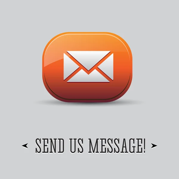 私たちのメッセージ オレンジ ボタンを送信します。 — ストックベクタ