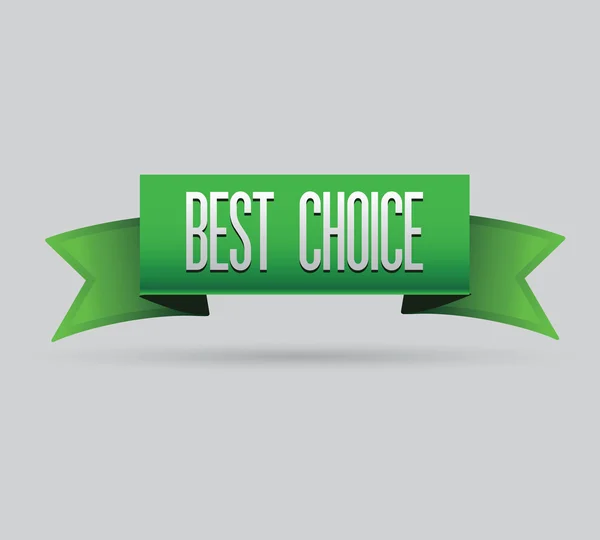 Best choice green ribbon — Stock Vector