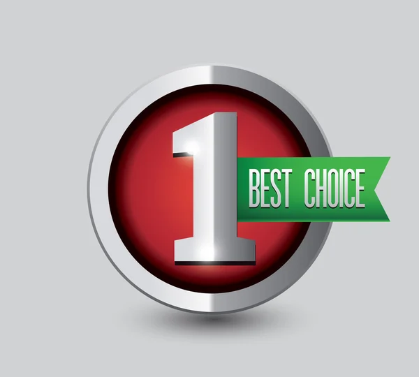 Best choice button and ribbon — Stock Vector