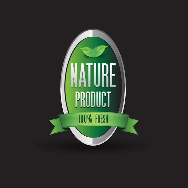 Produto natural - 100% fresco — Vetor de Stock