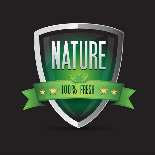 Naturaleza - 100% escudo fresco — Vector de stock