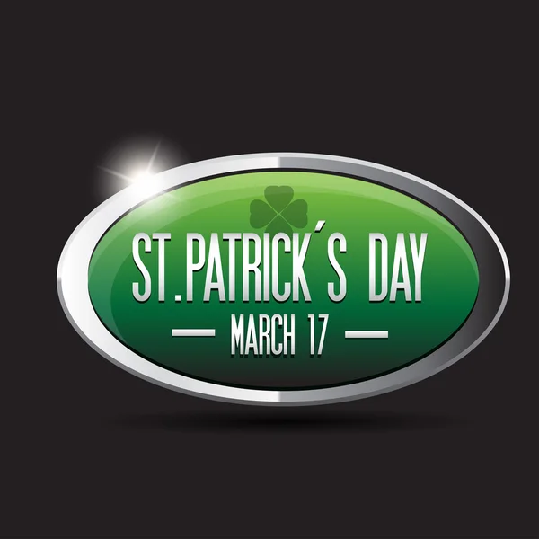 St. Patrick´s Day - March 17 button — ストックベクタ