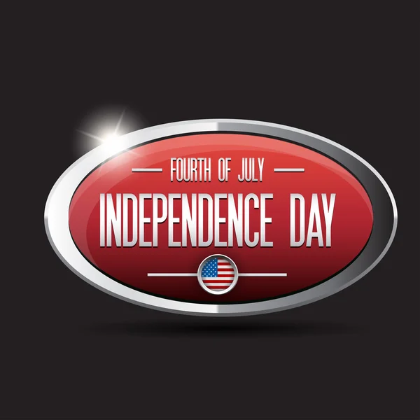 Independence day USA button — Stock Vector