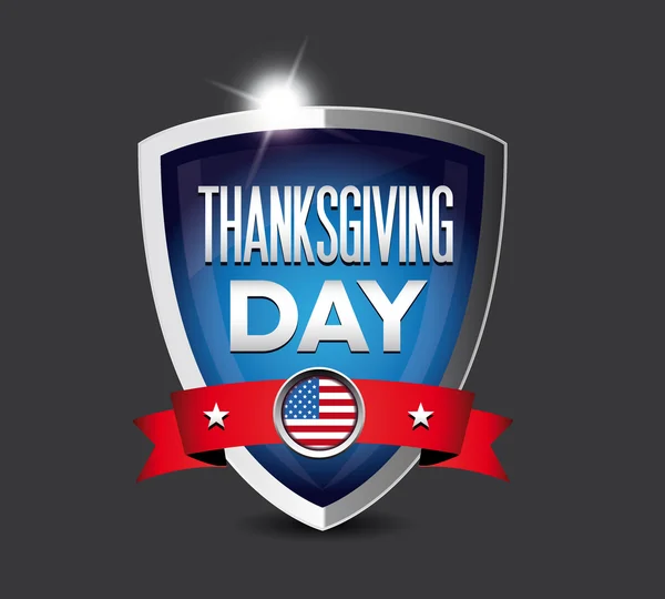 Thanksgiving day shield — Stock Vector