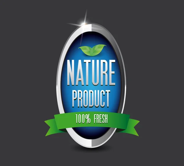 Produto natural - 100% fresco —  Vetores de Stock