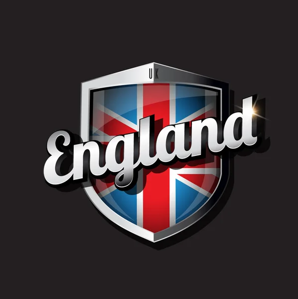 Anglia - a brit zászló-pajzs — Stock Vector