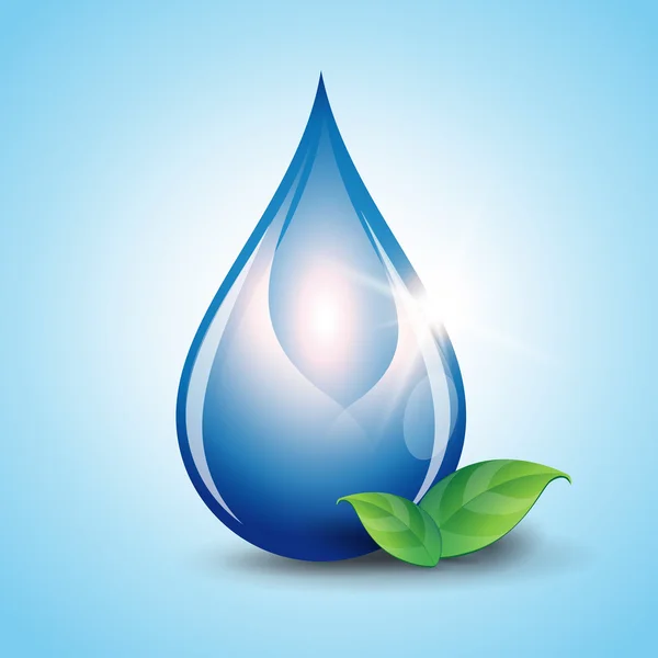 Water drop vector natuur achtergrond — Stockvector