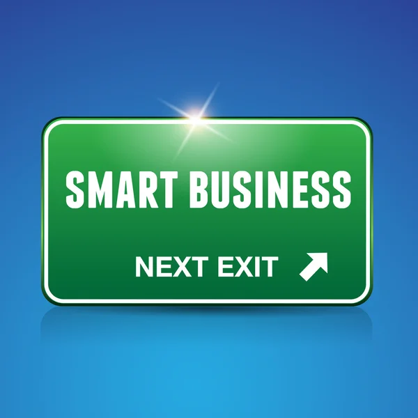 Segnale stradale Smart Business — Vettoriale Stock