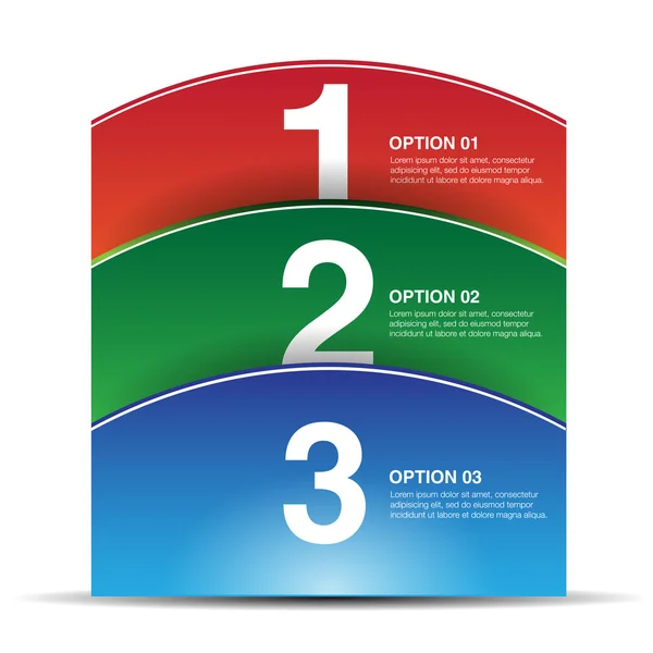 Fundal progres buton vectorial unu, doi, trei — Vector de stoc